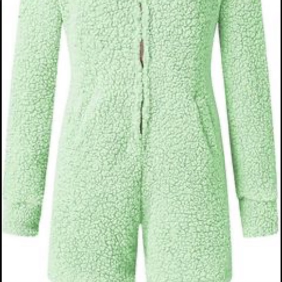 Fleecey Sherpa Ear Hooded Romper - new! ✨😍 - Picture 2 of 14